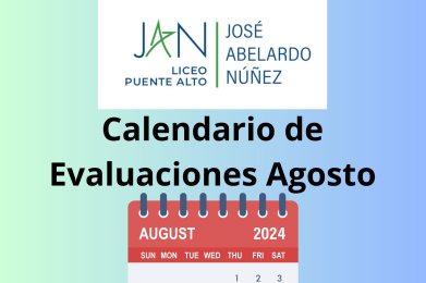 Calendario de Evaluaciones Agosto 2024