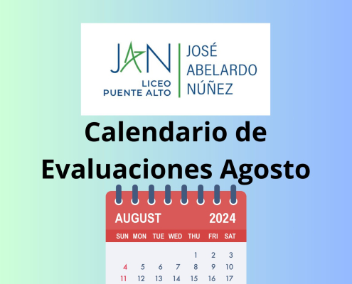 Calendario de Evaluaciones Agosto 2024