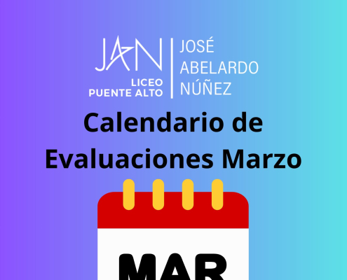 Calendario de Evaluaciones Marzo 2024