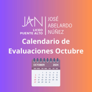 Calendario de Evaluaciones Octubre 2024