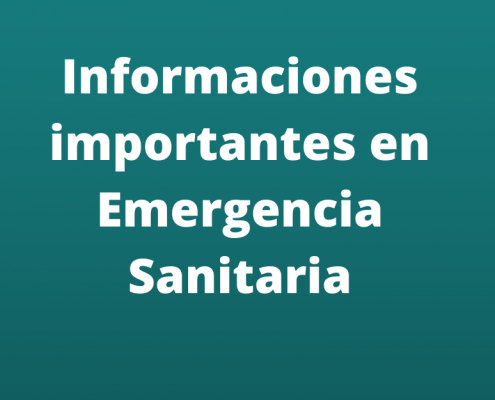 Información sobre Emergencia Sanitaria