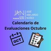 Calendario de Evaluaciones Octubre