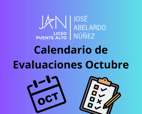 Calendario de Evaluaciones Octubre