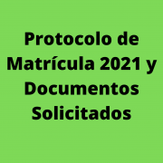 Protocolo de Matrícula 2021