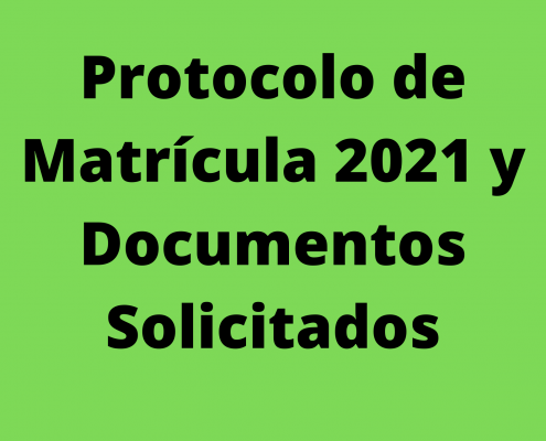 Protocolo de Matrícula 2021