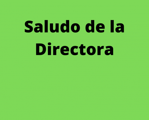 Saludo de la directora